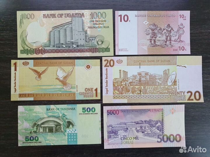 Банкноты - Африка - UNC / отличное состояние