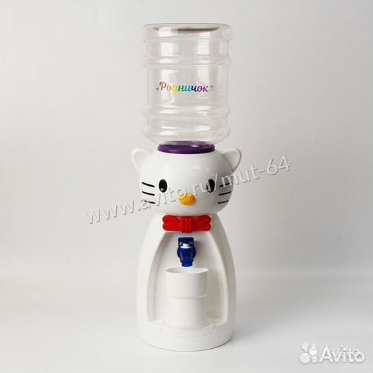 Детский кулер родничок кошка белая