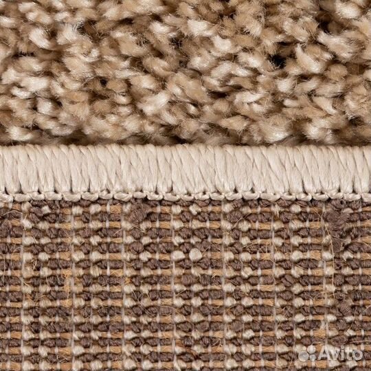 Ковёр Фризе 'Шегги', цвет светло-кофейный, овал 20