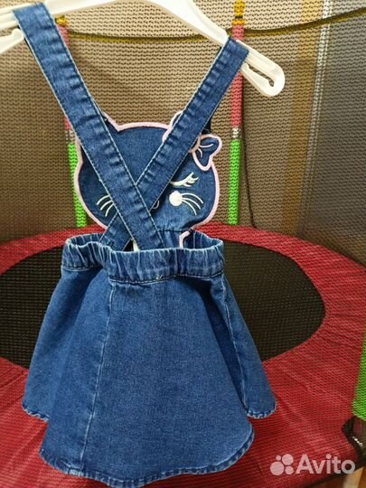 Джинсовый сарафан для девочки 92