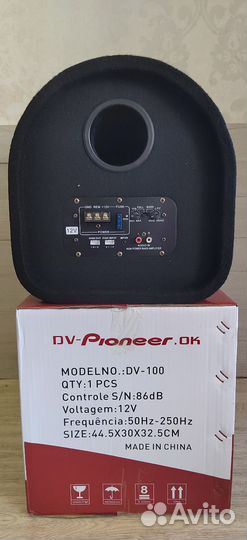 Активный сабвуфер pioneer с проводами 10 дюймов