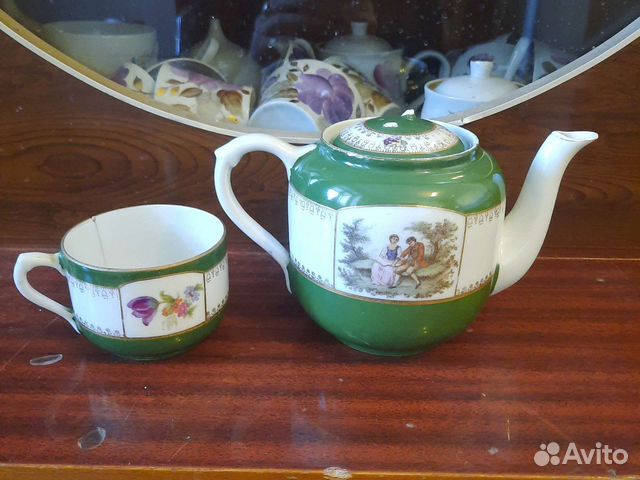 Редчайший чайник и чашка 20-30г Село Бронницы
