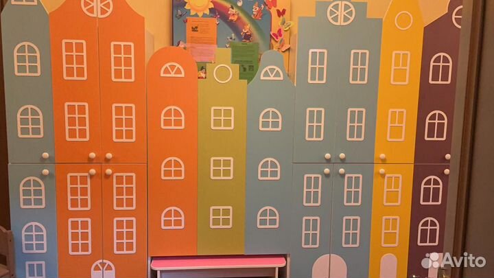 Детские шкафчики. Шкаф в раздевалку детского сада