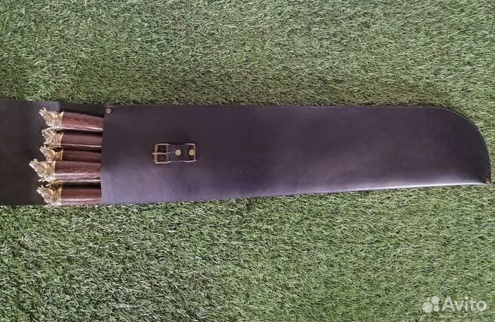 Лошади (Объемная рукоять) в чехле кожаный - 2