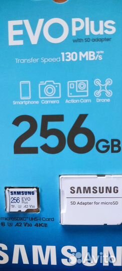 Самсунг 256гб samsung 256 микро сд micro sd