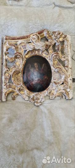 Живописная Икона врата Архангел без реставрации