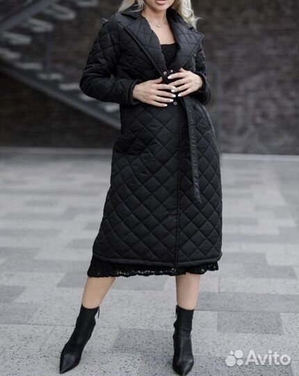 Пальто стеганое женское тренч Zara