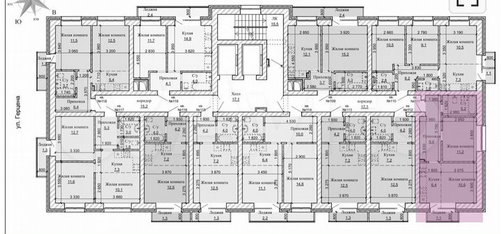 2-к. квартира, 44,1 м², 11/11 эт.