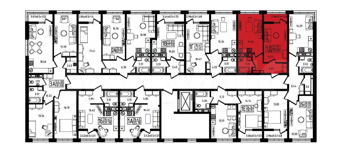 1-к. квартира, 39,8 м², 5/10 эт.