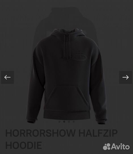 Players club horrorshow halfzip hoodie XL