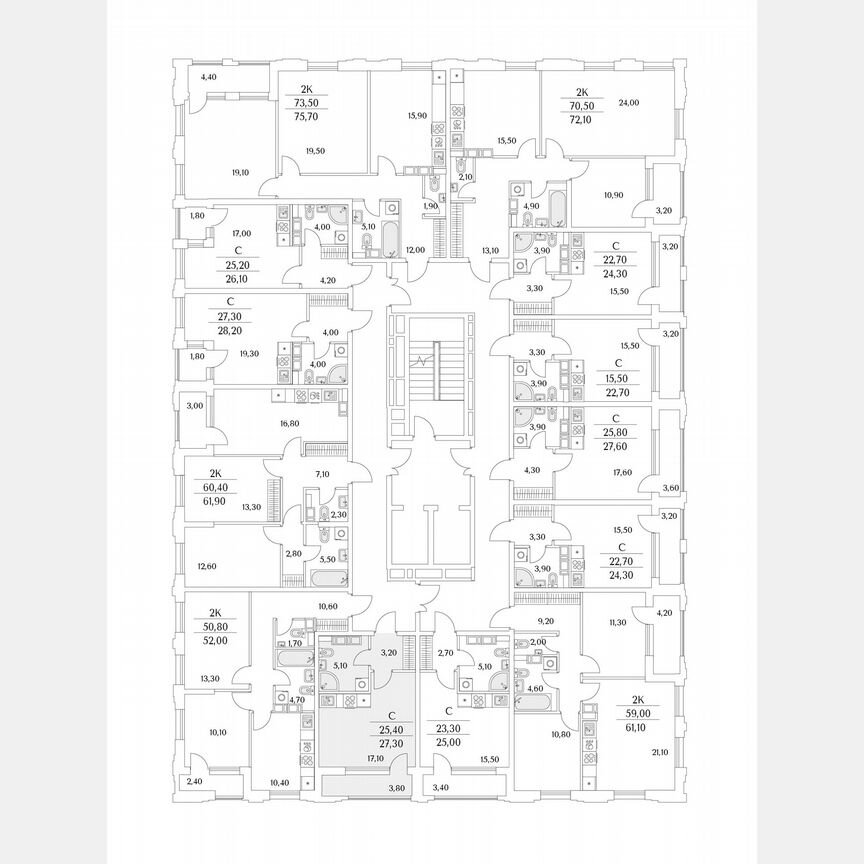 Квартира-студия, 27,3 м², 13/13 эт.