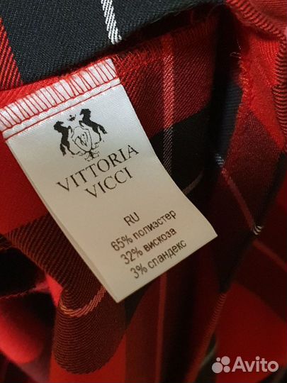 Платье-рубашка в клетку Vittoria Vicci
