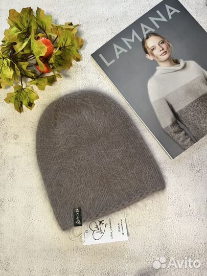 Шапка бини из ангоры