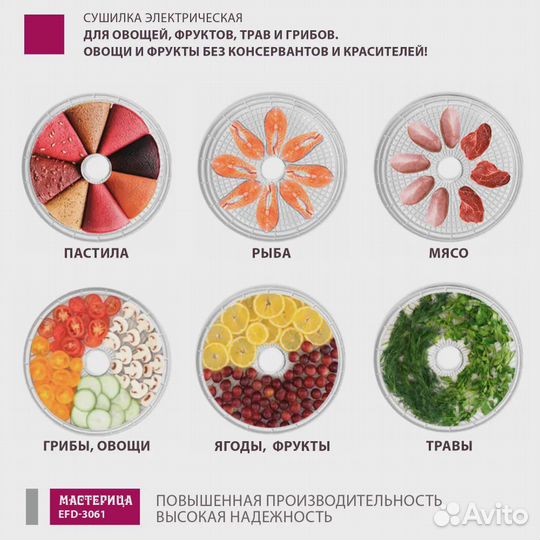 Сушилка для овощей Мастерица EFD-3061 зеленый перл