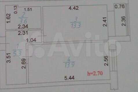 1-к. квартира, 36,1 м², 1/3 эт.