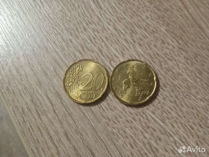 Монета 20 euro cent