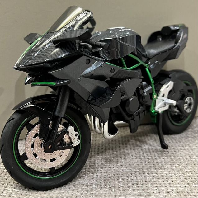 Металлическая модель мотоцикла Kawasaki Ninja H2R