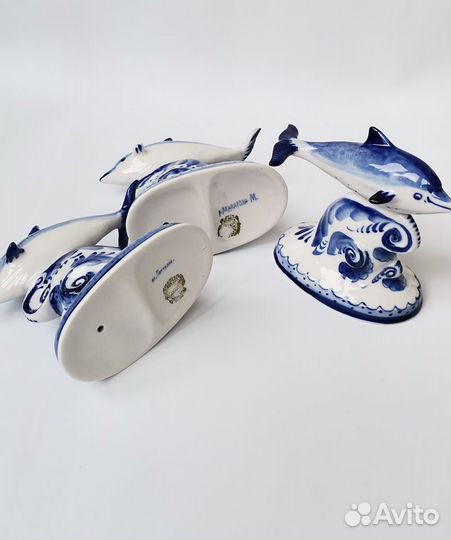 Дельфин скульптура гжель