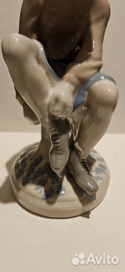 Редкая фигура Старая Гжель Фигуристка 60е