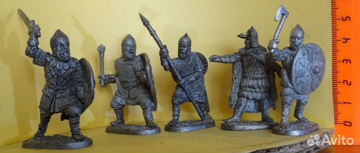 Солдатики оловянные. Наборы (по 5 шт). 40 мм
