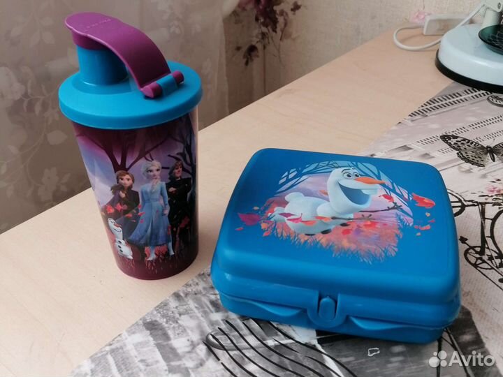 Ланч-бокс и стакан Tupperware Холодное сердце