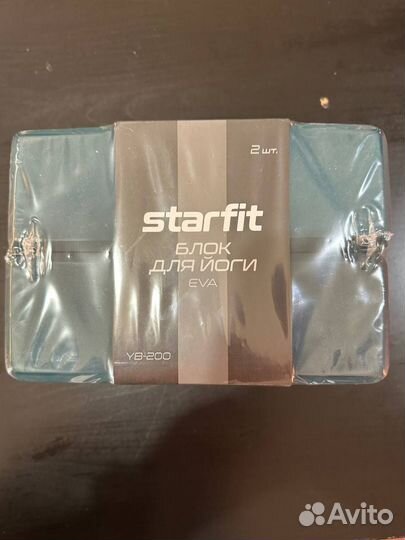 Блок для йоги starfit, изумрудный, 2 шт