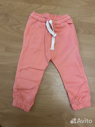 Штаны на девочку розовые 74-86