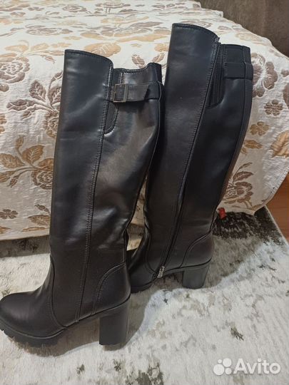 Сапоги женские демисезонные утеплённые 38р