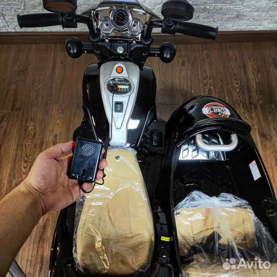 Детский электромобиль мотоцикл с люлюкой