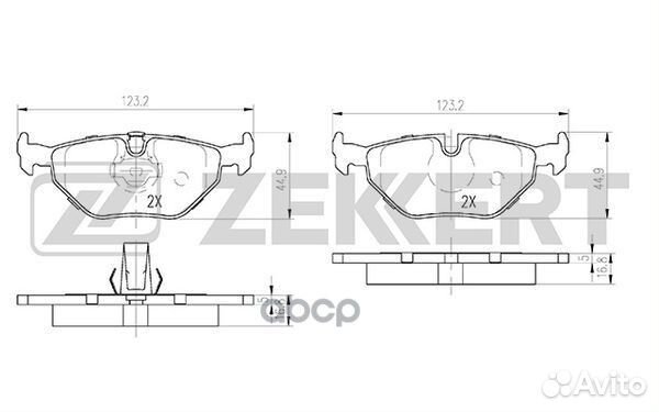 Колодки торм. диск. задн. BMW 3 (E36 E46) 90