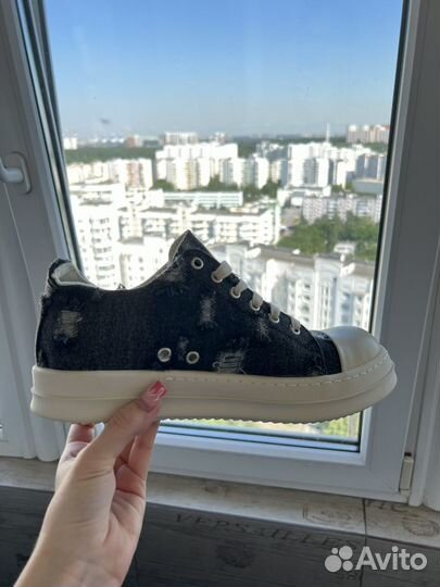 Кроссовки rick owens ramones джинсовые