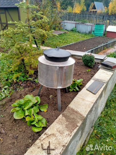 Очаг уличный,Казан-мангал