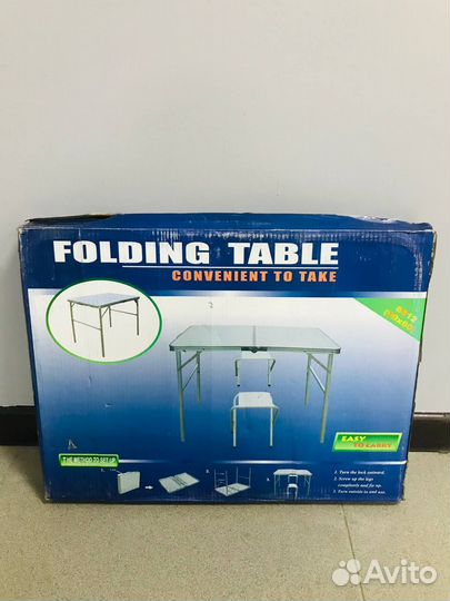 Стол складной раскладной + 2 стула