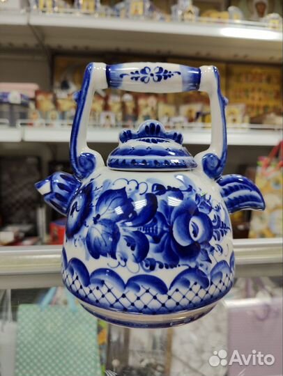 Чайник заварочный гжель