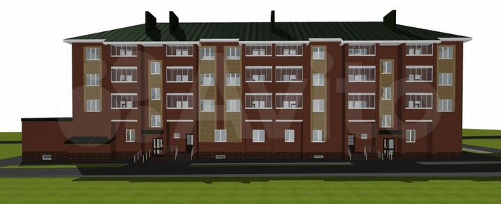 2-к. квартира, 53,8 м², 2/4 эт.