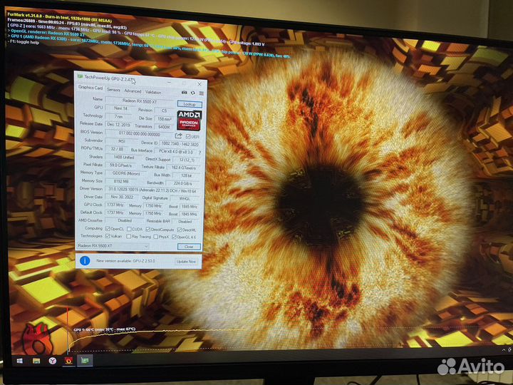 Видеокарта RX 5500xt 8GB Msi Gaming X
