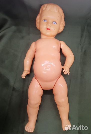 Кукла СССР Пупс. Клеймо охк, целлулоид. Высота 50
