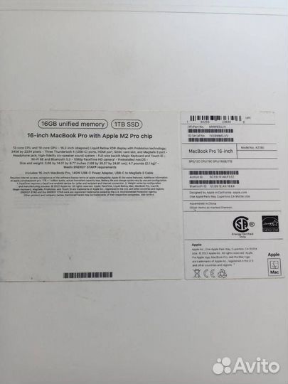 Ноутбук Apple MacBook Pro 16 2023 M2 Pro/12CPU/19G