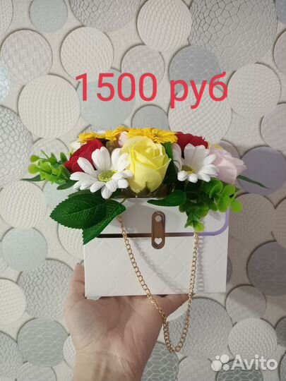 Букет из мыльных роз