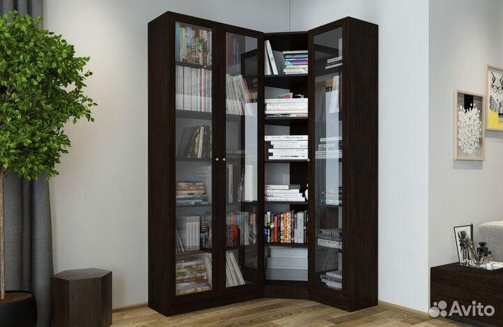 Книжный шкаф угловой 
