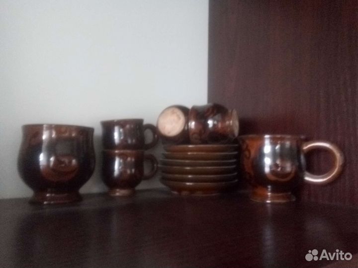 Кофейный сервиз времён СССР глина