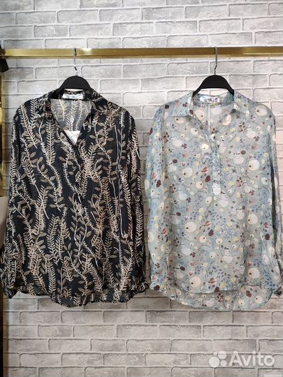 Блузка рубашка 42 44 хлопок Италия