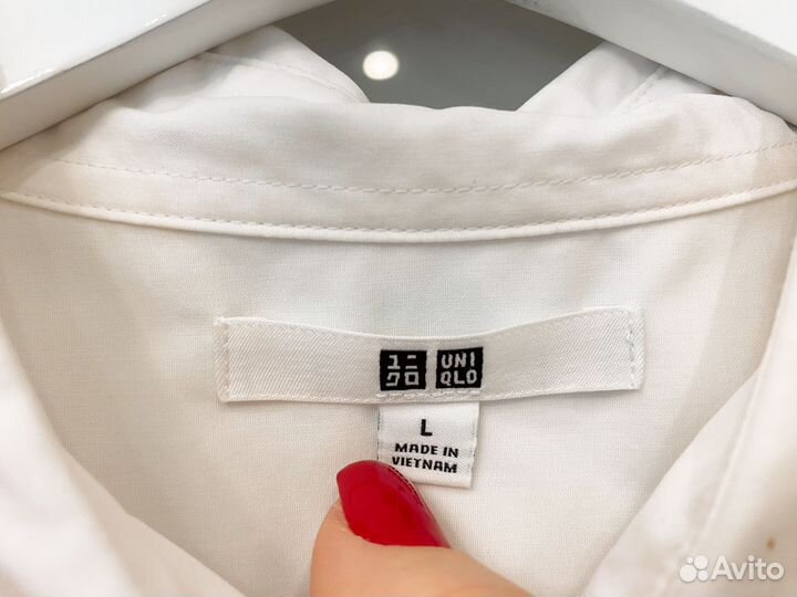 Рубашка белая женская 50 uniqlo