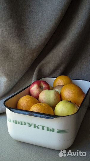 Эмалированный лоток Фрукты ЗИЛ СССР
