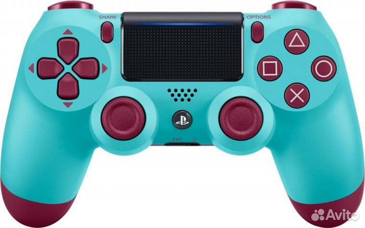 Dualshock 4 ягодно голубой