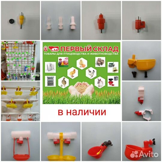 Поилки ниппельные для птицы