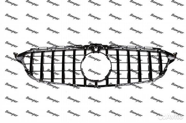 Решетка радиатора Mercedes Benz С W205 черная