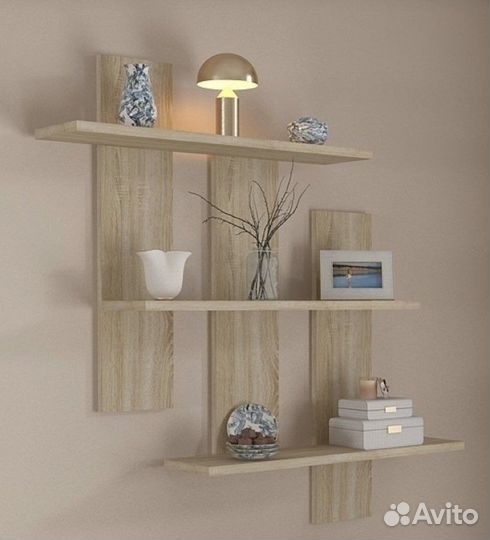 Полка настенная навесная 840х150х840 мм