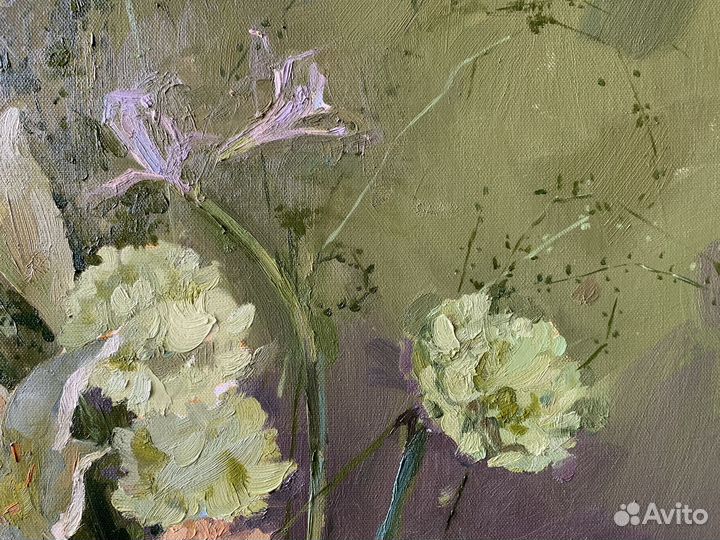Картина маслом, цветы