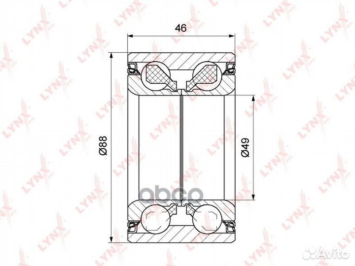 Комплект подшипника ступицы колеса перед/зад